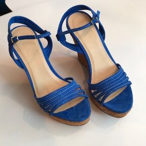 Jcrew Bette Suede Platform Wedges, 7